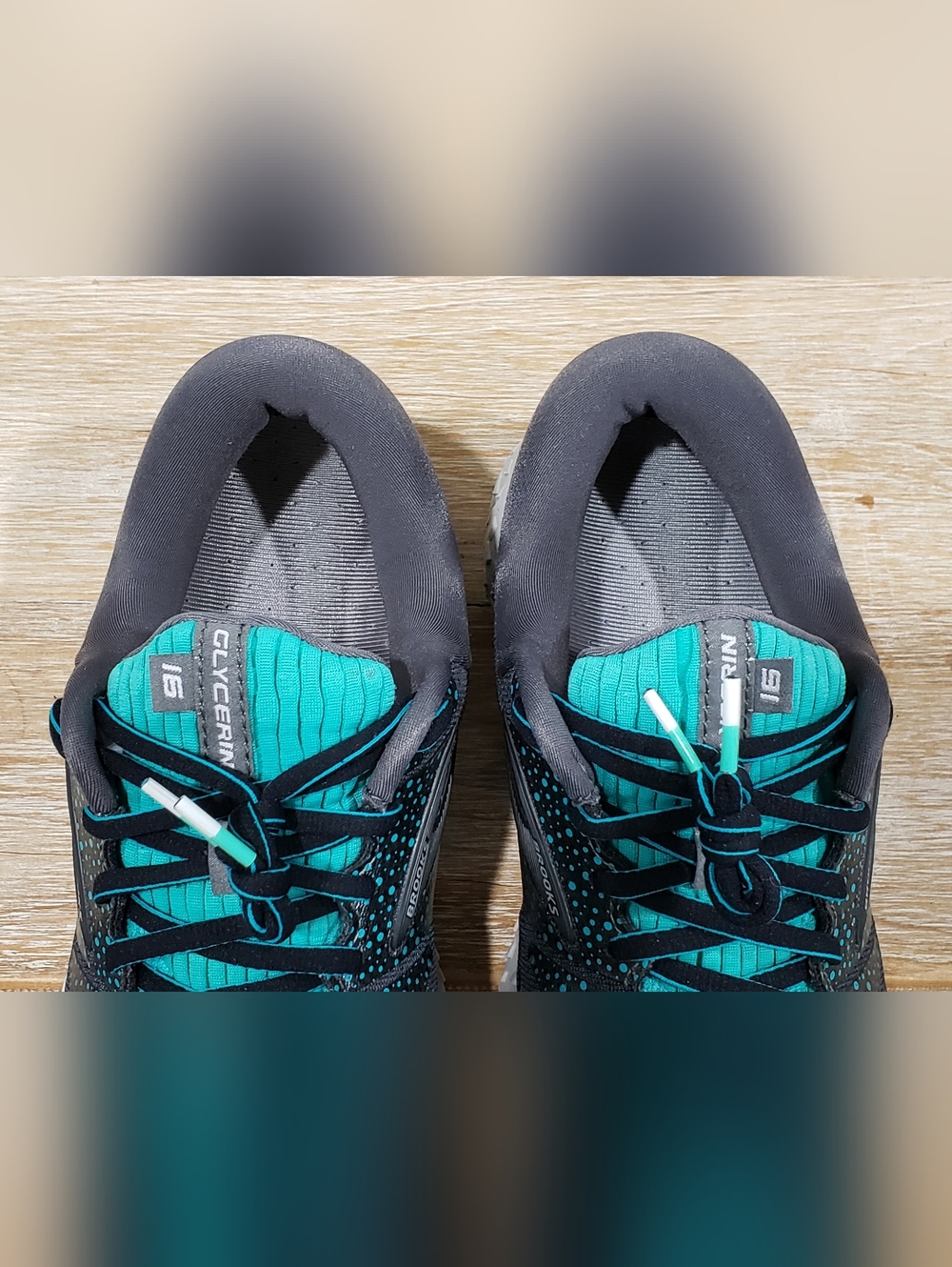 BROOKS Women's Glycerin GTS 16 Running Shoes (11W) Gray/Aqua - Picture 4 of 7